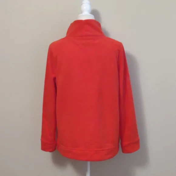 Tommy Hilfiger turtleneck orange faux fur fleece Size M - Picture 4 of 9